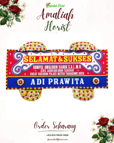 Papan Bunga Ucapan Selamat Cowek